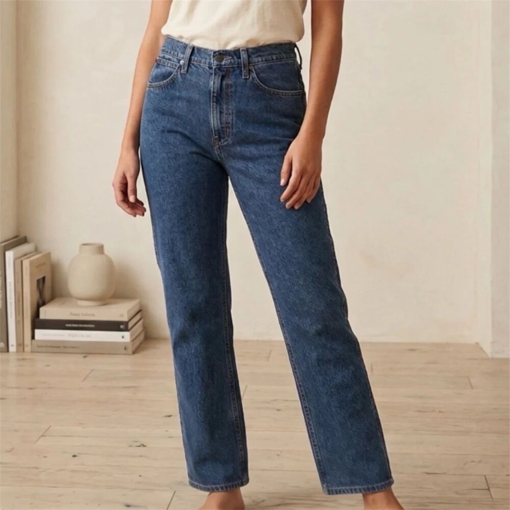 Aritzia Sunday Best Jeans Womens 31 Flare Denim Mid Rise Blue retro western New